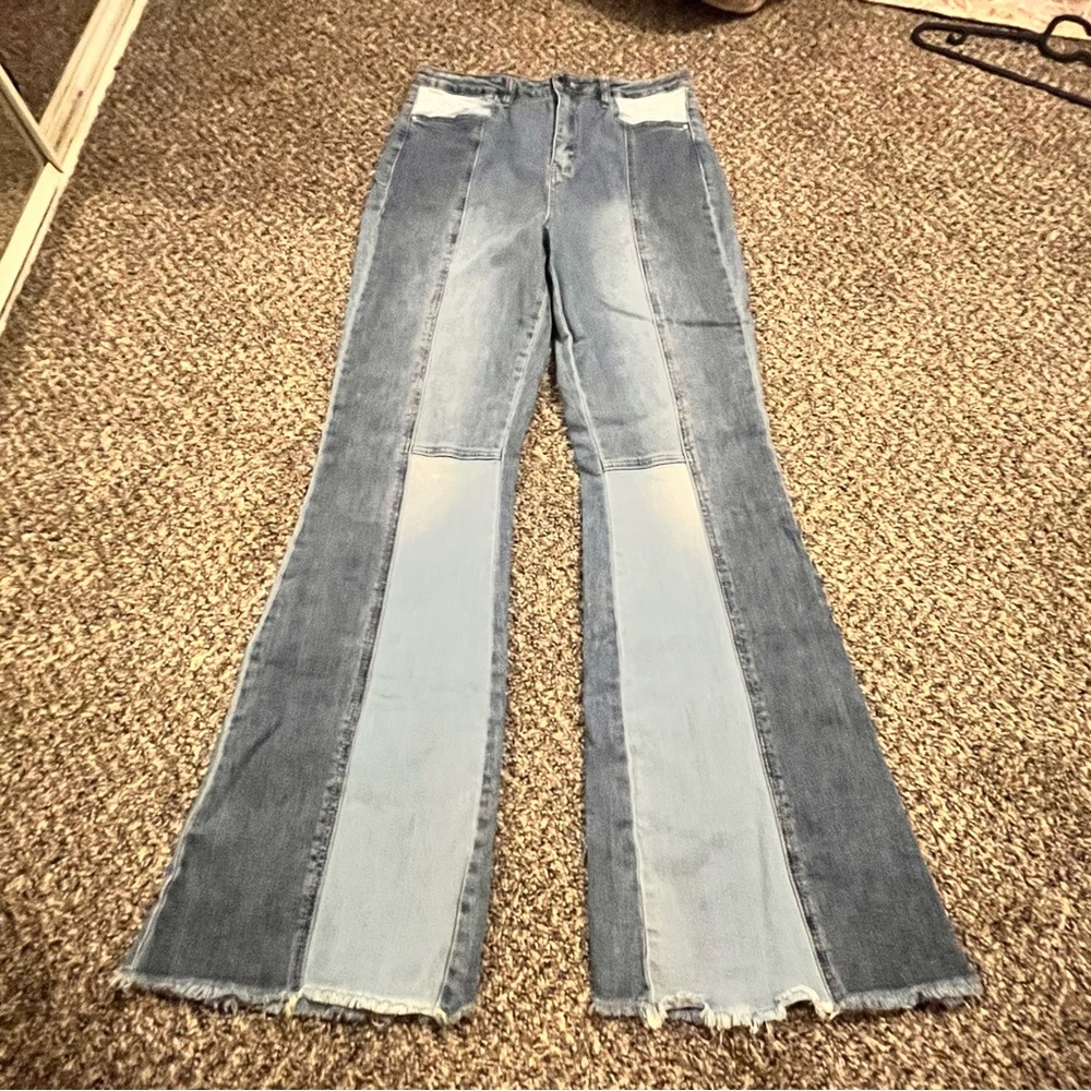 Almost Famous Blue Flare Wide Leg Jeans